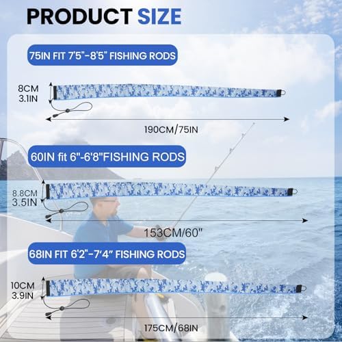 Neoprene Camo Fishing Rod Sleeves,Fishing Pole Sleeves,Fishing Rod Socks - Image 2