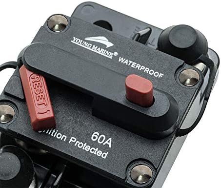 Young Marine Circuit Breaker for Boat Trolling with Manual Reset,Water Proof,12V- 48V DC - Image 4