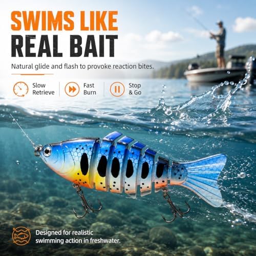 VOOGLASS 4PCS Fishing Lures Kit Hard Baits for Bass Pike Walleye - Image 7