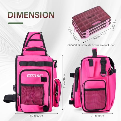 Goture Fishing Kits for Adult,Fishing Pole and Reel Combo, OpenSide Fishing Sling Tackle Storage Bag with 3 Tackle Boxes,Gift for Men - Image 4