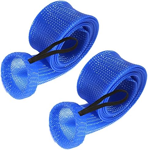 Reaction Tackle Rod Socks, Fishing Rod Sleeves and Covers for Spinning and Casting Rods, Breathable Mesh Rod Protectors with Elastic Band (2-Pack) by ReactionTackle
