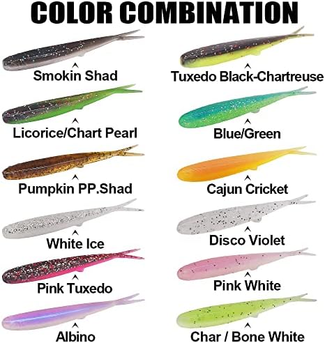 Crappie-Baits- Plastics-Jig-Heads-Kit-Shad-Minnow-Fishing-Lures-for Crappie-Panfish-Bluegill-40 &135 Piece Kit - Image 3