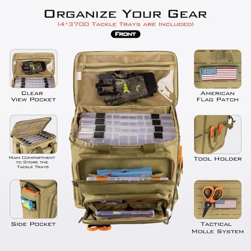 KastKing Karryall with Box Tackle Bag, Saltwater & Freshwater Gear Storage - Image 2