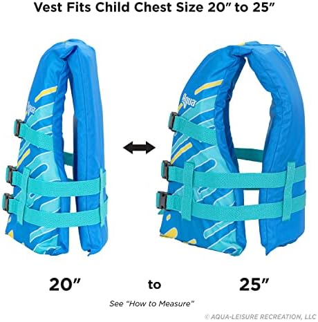 Aqua Oceans 7 Life Jacket for Kids - US Coast Guard Approved Life Vest for Infant, Child & Youth Boys and Girls, Open-Side PFD for Boating, Swimming & Water Sports - Image 3