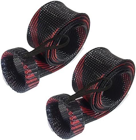 Reaction Tackle Rod Socks, Fishing Rod Sleeves and Covers for Spinning and Casting Rods, Breathable Mesh Rod Protectors with Elastic Band (2-Pack) by ReactionTackle