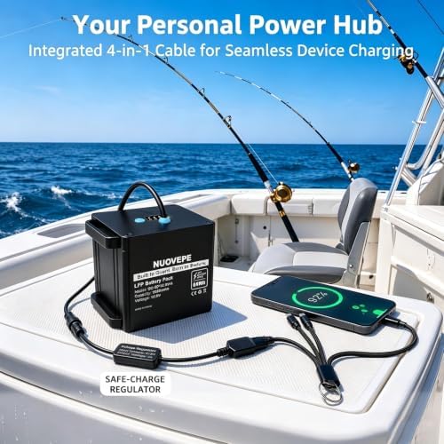12V Portable Lithium Fish Finder Battery Kit, Aluminum Alloy Case - Image 4