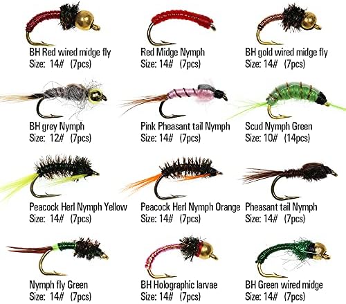 Fly Fishing Flies Assortment, 147pcs/133pcs/126pcs Fly Fishing Lures, Dry/Wet/Nymph/Streamer Flies, Trout/Panfish/Bass Fishing - Image 4