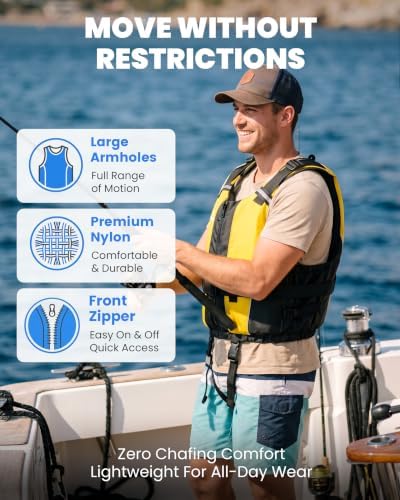 Owntop Swim Jacket Adult | Adjustable Crotch Strap | Large Armhole | Sturdy Zipper & Buckle | Kayak, Boating, Fishing, Paddle Sports - Image 4