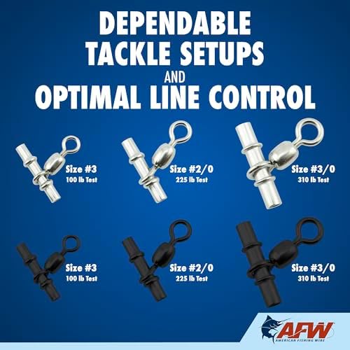 AFW 3-Way Brass Sleeve Fishing Swivels, Sizes #3, #2/0, #3/0-10PC & 100PC - Image 5