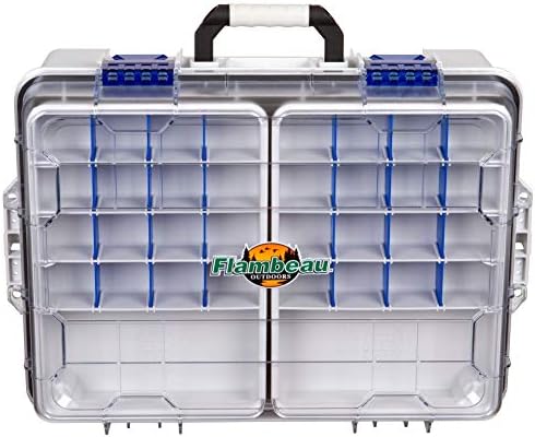 Flambeau Outdoors Waterproof Satchel 4000, Glide Trays, Gray, 18.7in - Image 2
