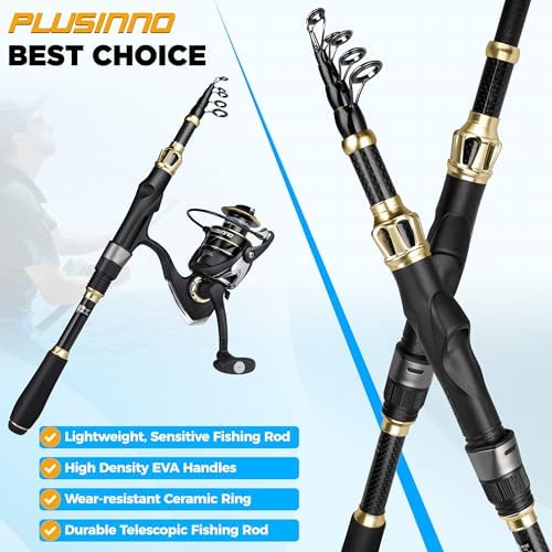 PLUSINNO Fishing Backpack with Fishing Rod &Tackle Boxes, Waterproof Sling Tackle Bag for Fish Gear with Rod Holder, Gifts for Men with Lures, Pliers, Fish Lip Gripper. - Image 3