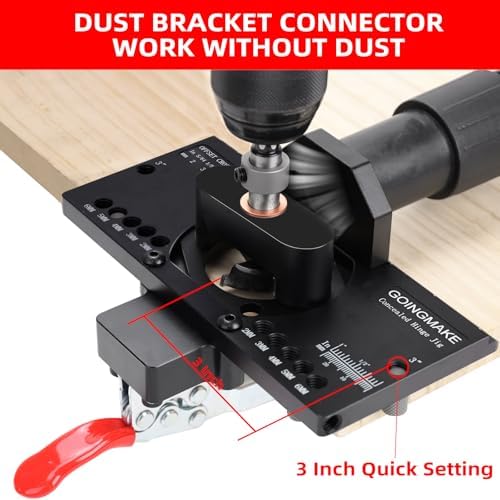 GOINGMAKE Metal Concealed Hinge Jig with Quick Clamp,35mm Cabinet Hinge Jig - Image 3
