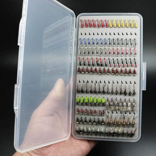 133pcs/Set Ultra-Thin Portable Nymph Scud Midge Flies Kit Assortment with Box Trout Fishing Fly Lures - Image 3