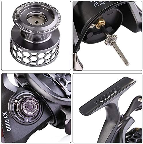 Sougayilang Fishing Reel 13+1BB Light Weight Ultra Smooth Aluminum Spinning Fishing Reel with Free Spare Graphite Spool - Image 5