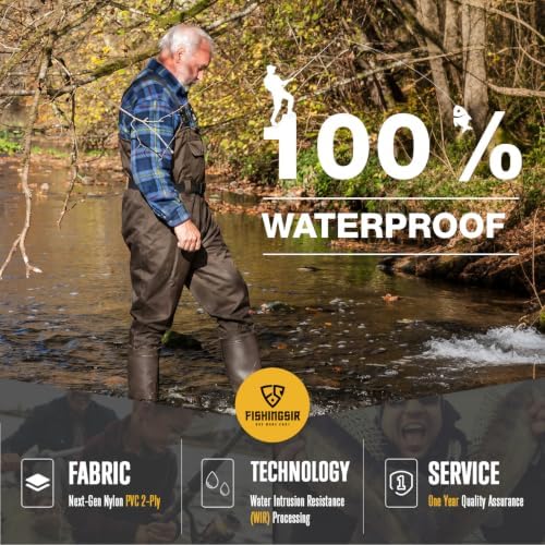 FISHINGSIR Waders for Men Waterproof Women Fishing Chest Wader with Boots - Image 2