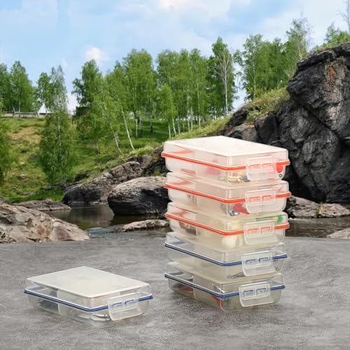 JUXYES Plastic Small Fishing Tackle Box Organizer with 4 Compartments - Image 4