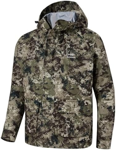 BASSDASH Walker-LW Breathable Waterproof Fishing Hunting Wading Jackets with Silent Outer Fabric for Men Women by Bassdash