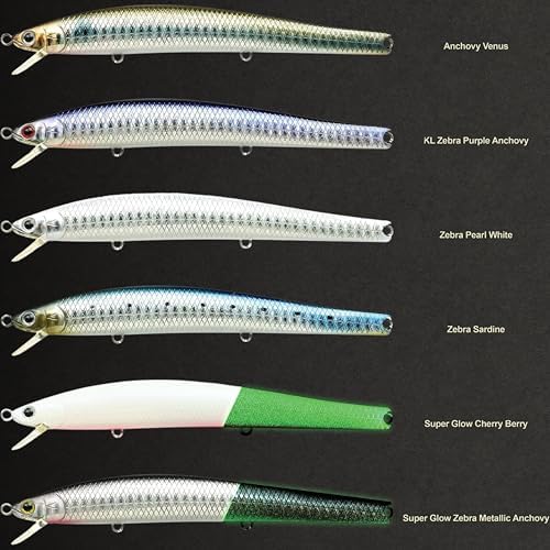 Lucky Craft FlashMinnow 125 YAWARA Saltwater Fishing Lure, Jerkbait for Halibut and Sea Bass, Long Casting Fishing Gear, Slow Sinking 5in 0.7oz, Tackle Box and Fish Accessories - Image 6