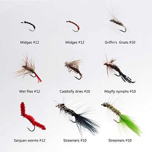 BASSDASH Fly Fishing Flies Kit Fly Assortment Trout Bass Fishing with Fly Box with Dry/Wet Flies, Nymphs, Streamers, Popper - Image 4
