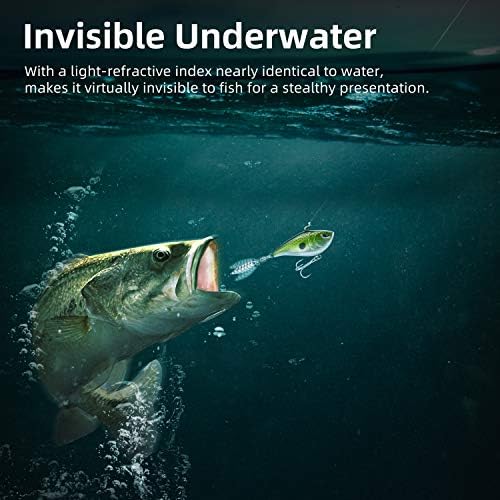 RUNCL Fluorocarbon Fishing Line, PowerFluoro Clear Ice Fishing Leader Line - Virtually Invisible, Faster Sinking, Extra Sensitivity, 300/500/1000yds, 5-32lb Break Strength, Fishing Gifts - Image 4