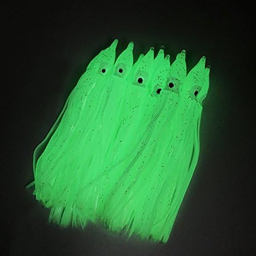 Hoochie Octopus Skirts Trolling Lures Fishing Tackle Soft Plastic Lures Luminous Squid Skirts Saltwater/Bait Lures1.9 '' - 8 ''（22PK） - Image 2