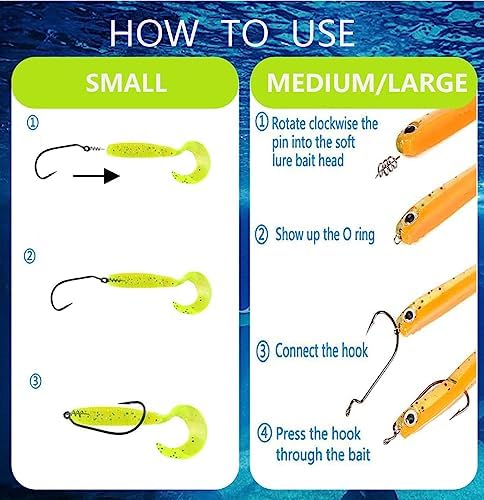 Soft Lure Spring Twist Lock, Fishing Crank Hook Centering Pin - Image 2