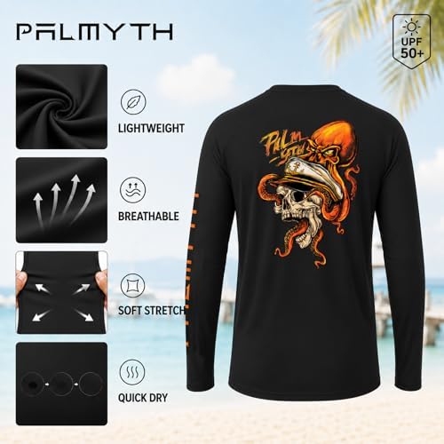 Palmyth Fishing Shirts for Men Long Sleeve UPF 50+ T Shirt Sun Protection - Image 5