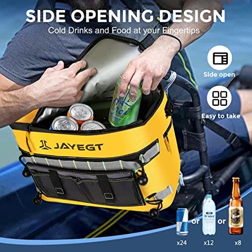 Kayak Cooler Behind Seat - Waterproof Cooler Bag Compatible with Lawn-Chair Seat Kayak，Kayak Accessories Camping Cooler, Portable Ice Chest for Fishing, Beach, Travel,Picnic, Cooler Leak-Proof - Image 2