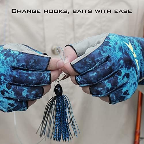 KastKing La Sal UPF50+ Fingerless Fishing Gloves, Men and Women - Image 5