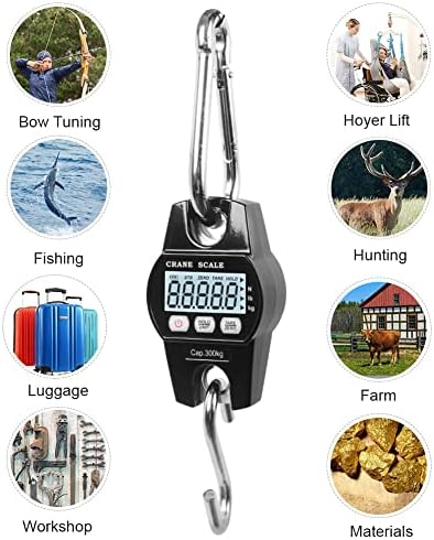 Fuzion Hanging Scale 660LB/300KG, Crane Scale with Snap-Fit Lifting Ring - Image 2