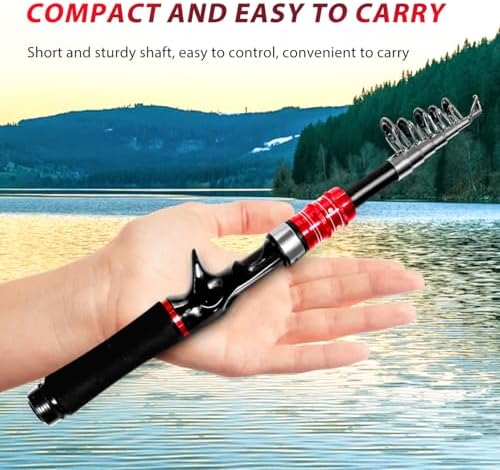 Telescopic Fishing Rod Mini Portable Pole for Saltwater and Freshwater Lightweight and Compact Spinning Rods - Image 3