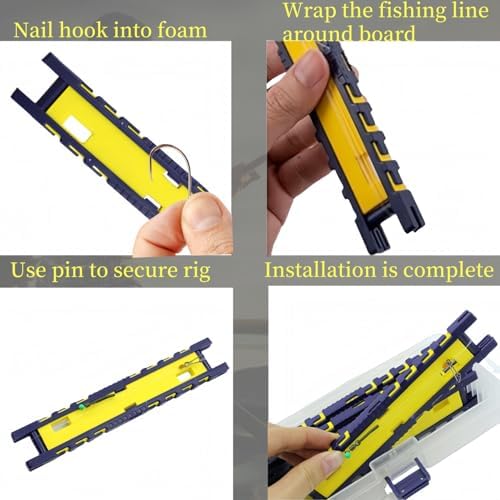 5PCS Fishing Hook Holder Fishing Leader Line Board for Storing Fishing Line Rigs Foam Board Organizer with Tackle Box - Image 4