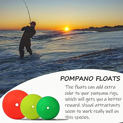 Dovesun 220/104/80/60/54/52/42pcs Pompano Rig Floats for Surf Fishing Foam Bobbers for Fishing Fly Fishing Bobbers Floats Bright Color Kit/Round/Cylindrical/Heart/Bullet/Pill/Spin Shape - Image 3