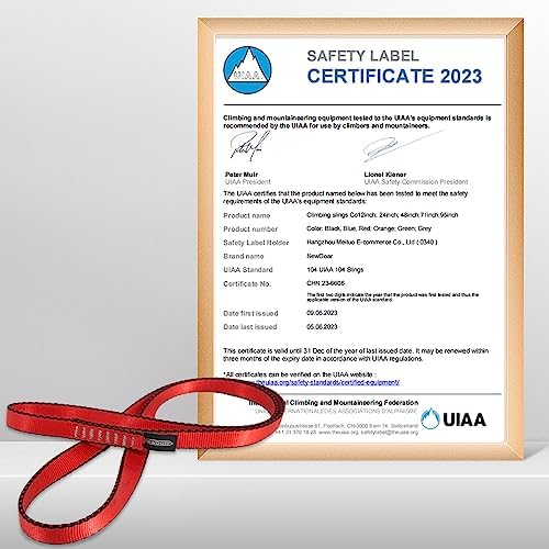 NewDoar 16mm Climbing Sling UIAA CE Certified,23KN EN566 Certified,Climbing Utility Cord Rock Climbing,Creating Anchors System,Rappelling Gear,Perfect for Tree Work - Image 2