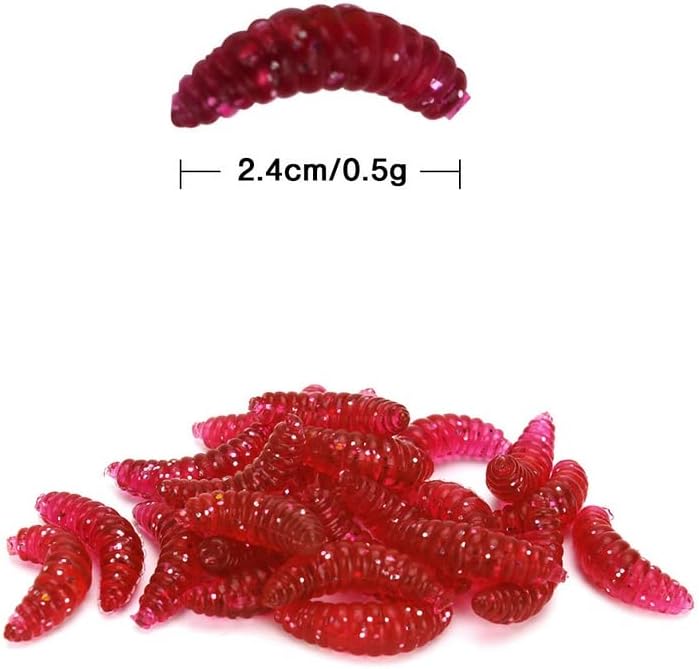 100pcs Fresh Water Fishing Bait, Soft Plastic Worms, Bass Fishing Worms, Soft Bait Shad Fishing Lures, Worm Baits - Image 6