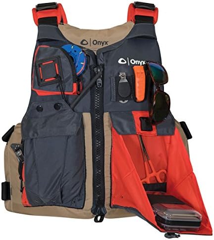Onyx Kayak Fishing Life Jacket – USCGA PFD/Life Jacket with Multiple Pockets, High-Back Design & Adjustable Straps for Paddle Sports & Fishing - Image 2