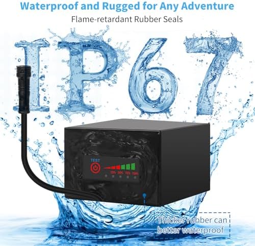 HFFP-01 Power Battery Kit 12V 10Ah Fish Finder Battery and Charger Kit with Exclusive Instant Battery Display, Compatible with Fish Finders, GPS, Depth Sounder, Action Cameras and Most 12V Electronics - Image 5