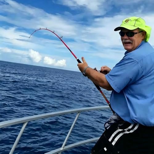 5.6' Travel Slow Jigging Rod 2-Piece Pink Offshore SpinCast 2.8-4.2oz 4-8PE - Image 7