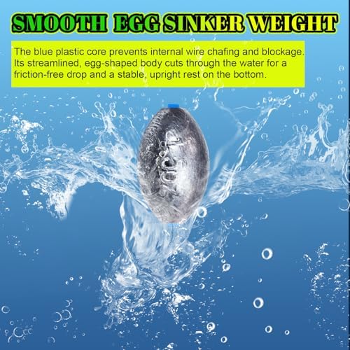Pre-Rigged Carolina Rig Saltwater, Egg Sinker Grouper Rigs with 10 Circle Hooks, Stainless Steel Leader Fishing Wire, for Snapper Flounder Sea Bass Surf Fishing Bottom Rig - Image 5