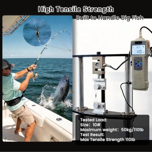 FishTrip Ball Bearing Swivels with Split Rings, Quick Snap Fishing Clips - Image 3