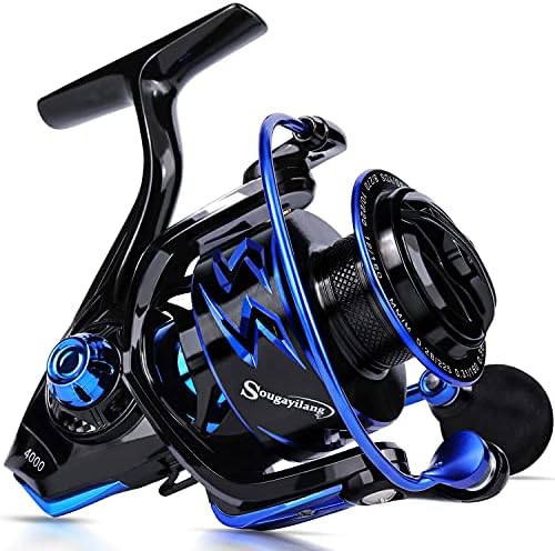 Sougayilang Spinning Reel – Ultra-Lightweight 6.2:1 High Speed, 17LB Max Drag, 12+1 Shielded Bearings, Metal Frame, Corrosion-Resistant for Freshwater and Saltwater Bass Redfish Inshore Fishing by Sougayilang