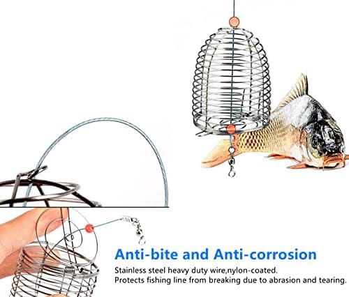 10Pcs/Pk Carp Fishing Bait Trap Cage Feeder Basket Holder Coarse Lure Feeder Carp Fishing Tackle Kit,Size L/M/S Available - Image 5