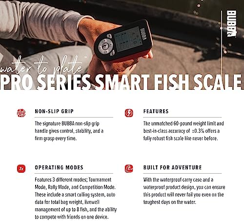 BUBBA Pro Series Smart Fish Scale - Tournament Fishing Tool with Bluetooth & Rechargeable Battery - 3 Modes, Digital Color Screen, 60lb Limit - Image 4