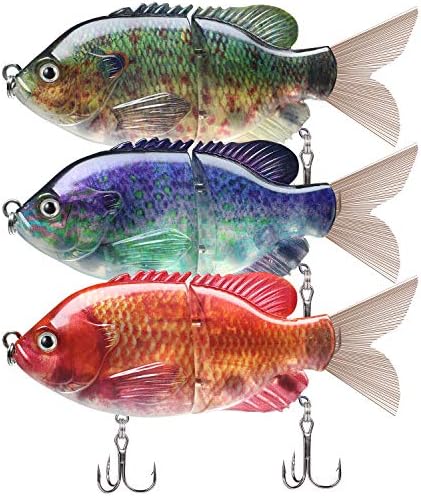 TRUSCEND Swimmax Easy Catch Fishing Lures with BKK Hooks, Wiggling, Vibrating, Rattling and Gurgling for More Bite, Heavy-Duty Dyneema Fiber Jointed Swimbaits for Bass, Trout, Walleye, Crappie, Pike by TRUSCEND