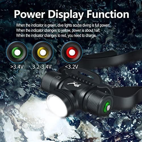 WINDFIRE Scuba Diving Headlamp Professional LED Dive Light IPX8 Waterproof - Image 3