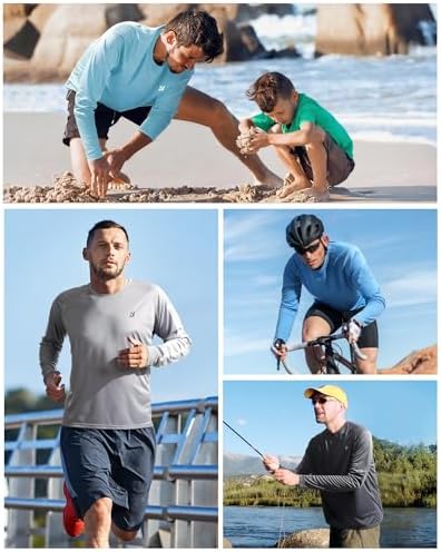 Roadbox Men's UPF 50+ UV Sun Protection Shirts, Long Sleeve Swim Rash Guard - Image 6