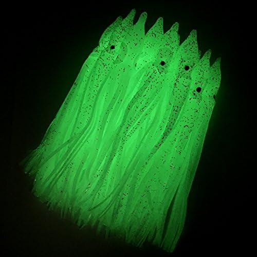 Hoochie Octopus Skirts Trolling Lures Fishing Tackle Soft Plastic Lures Luminous Squid Skirts Saltwater/Bait Lures1.9 '' - 8 ''（22PK） - Image 2