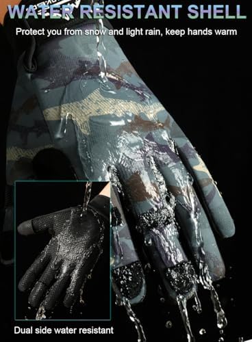 SUJAYU Fishing Gloves Men & Women, Ice Fishing Gear Hunting Gloves for Men Cold Weather, Kayak Gloves Fly Fishing Gear Cold Weather Hunting Gear - Image 5