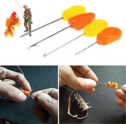 Carp Fishing Bait Needles, Portable Baiting Drill Stringer Hook Needles Set Hair Rigs Making Tool (4Pcs) - Image 6