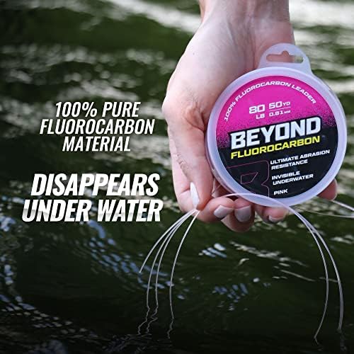 Beyond Fluorocarbon Leader Fishing Line - 100% Pure Fluorocarbon Leader Material - Highly Abrasion Reistant - Invisible Underwater- Shock Resistant - Incredible Knot Strength 50 Yard Spool - Image 4